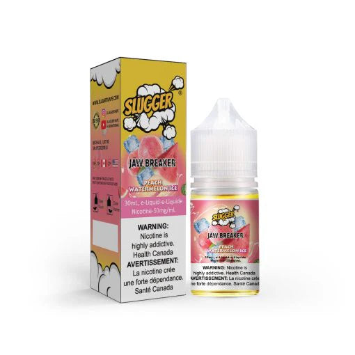 Slugger Jaw Breaker Series Peach Watermelon Ice – 30ml Nic Salt
